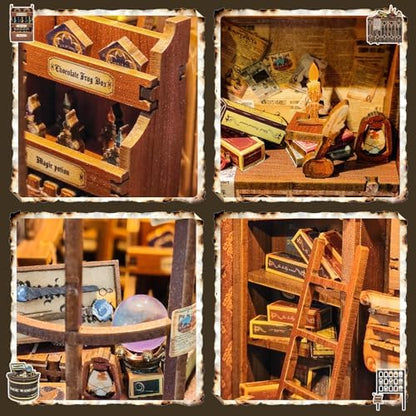 BELEEV Book Nook Kit for Adult and Teens,3D Wooden Puzzle(Magic Wand Store) - Image 5