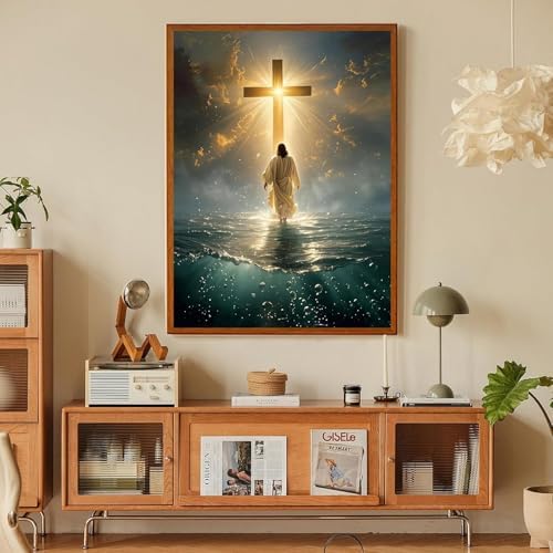 Jesus Paint by Numbers Kit for Adults Framed Canvas 12X16 in, Frameworkless - Image 5