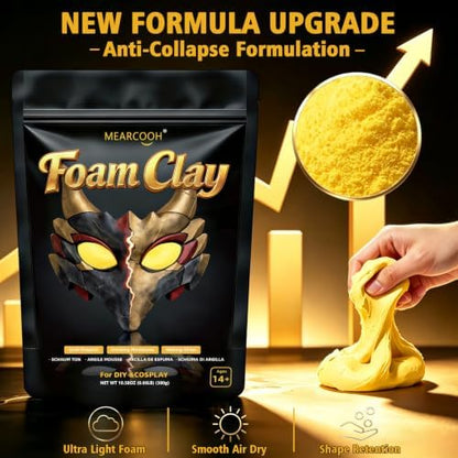 MEARCOOH Modeling air Dry Foam Clay Yellow Cosplay Magic Clay 300g - Image 3