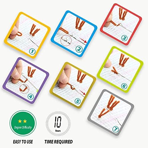 Latch Hook Kits for Adults, Atom DIY Crochet Yarn Rugs Tapestry Hooking Needlework Crafts Arts Kit, Color Preprinted Pattern Embroidery for Home Decor Festival Gift, 20X15inch - Image 5