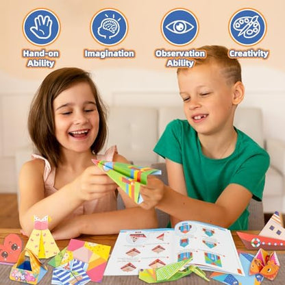 Origami Paper Kit for Kids,152 Sheets Origami Paper with Instructional Book - Image 5