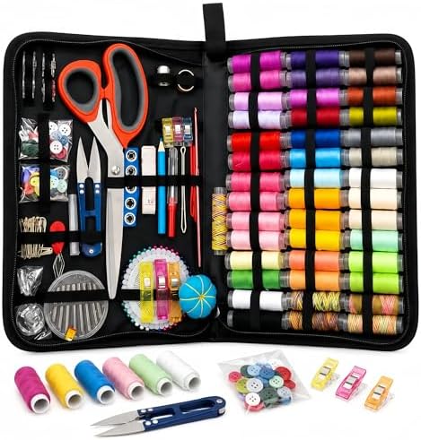 Sewing Kit for Adults, Forypretty Needle and Thread Kitfor Sewing,Professional Sewing Supplies Accessories with Tailor Scissors,43XL Thread,30 Needles,Yarn Snips and More for Travel Home Beginners by Forypretty