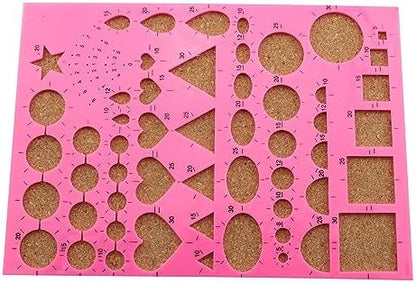 JCBIZ Pink Paper Quilling Template Board Mould Crimper Tool for Paper Strips DIY Art Crafts - Image 2