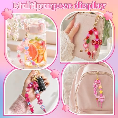 Wurosi 33 Pcs Paracord for Keychain Making, Beadable Keychain Making Kit - Image 6