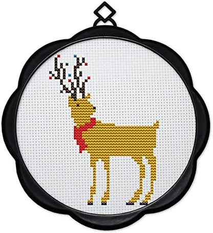 Awesocrafts Cross Stitch Kits Deer King 11CT Stamped Patterns Easy Cross Stitching Embroidery Needlework Kit Supplies (Deer) by Awesocrafts