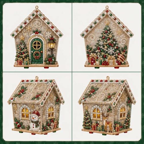 Christmas Diamond Pearl Painting Suncatcher Kit Christmas Ornaments 2026 (Style-D) - Image 2