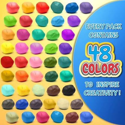 Air Dry Clay, 48 Colors Modeling Magic Clay for Kids - Image 2
