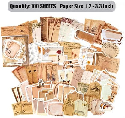 BLEDS 501PCS Vintage Junk Journal Kit, Aesthetic Scrapbook Supplies - Image 4