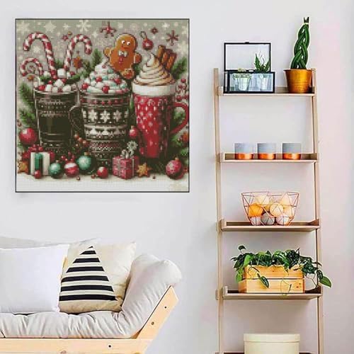 Cross Stitch Kit for Adults Beginners - Snowflake Gingerbread Cup DIY Craft - Image 6