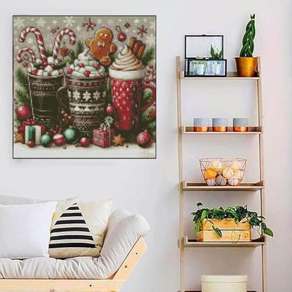 Cross Stitch Kit for Adults Beginners - Snowflake Gingerbread Cup DIY Craft - Image 6