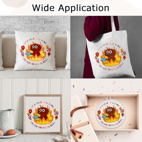 Nuberlic Cute Dog Embroidery Kits for Beginner Adults Cross Stitch Kit with Funny Animal Pattern Include Cloth Hoops Threads Needles - Image 4