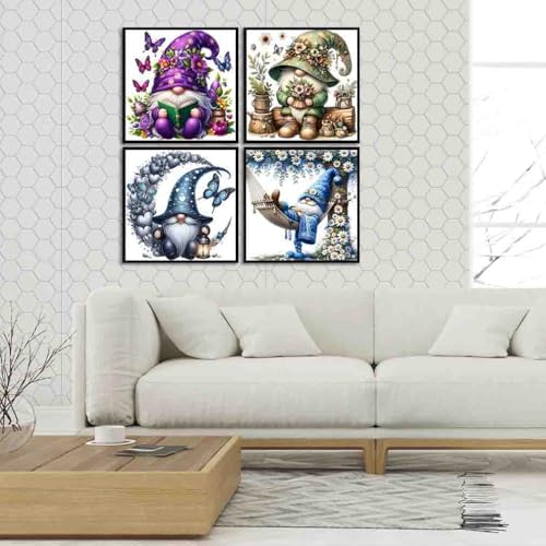 DYAIANGMU 4 Pack Stamped Cross Stitch Kit for Adults 13.7x13.7 inches - Image 4