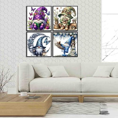 DYAIANGMU 4 Pack Stamped Cross Stitch Kit for Adults 13.7x13.7 inches - Image 4