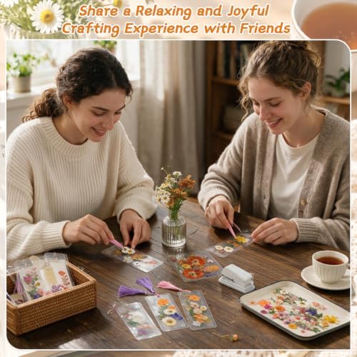 447 Pcs Dried Flower Bookmark Making Kit, DIY Craft for Adults - Image 5