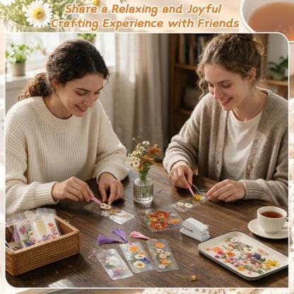 447 Pcs Dried Flower Bookmark Making Kit, DIY Craft for Adults - Image 5
