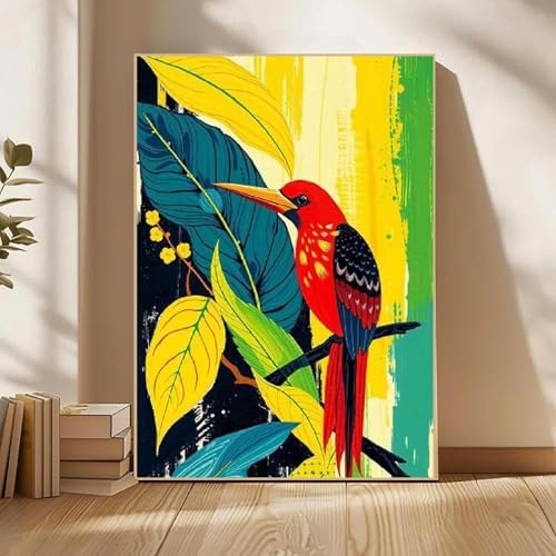 Mowana Paint by Numbers Kit for Adults Beginner – Boho Bird Framed Paint by Numbers for Adults with Easel – Easy DIY Acrylic Oil Painting Kit Canvas Wall Art Decor 8x12inch - Image 7