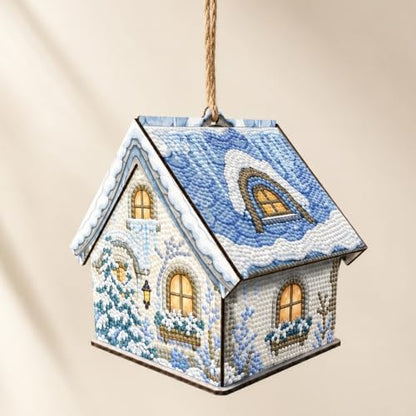FRANDEK Wooden House Diamond Art Painting Kit for Adults (Winter Snow) - Image 2