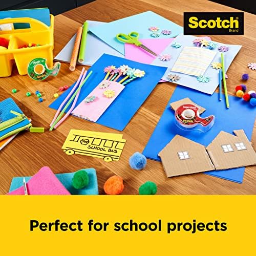 Scotch Post-it Brand Essentials Pack, Back to School and Office Supplies, Includes Super Sticky Notes, Flags, Magic & Super Hold Tape & Multi-Purpose Scissors (Pack of 4) - Image 4