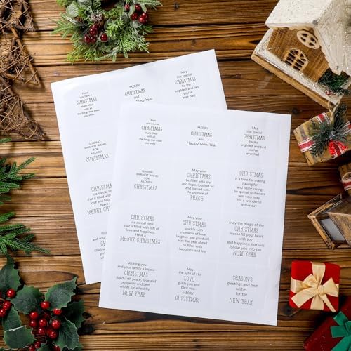 Watersay 240 Pcs Christmas Verses Peelable Stickers, 2.36 x 2.36 Inches - Image 4