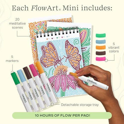 Lifelines FlowArt Mini Activity Pads, 6-Pack, Dot-by-Letter Coloring Books - Image 4