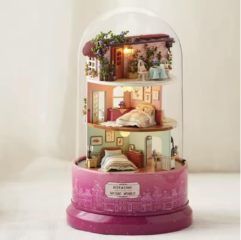 Miniature Wizardi Tiny Home Kit - Meet at the Corner Wooden Doll House Kit by Wizardi