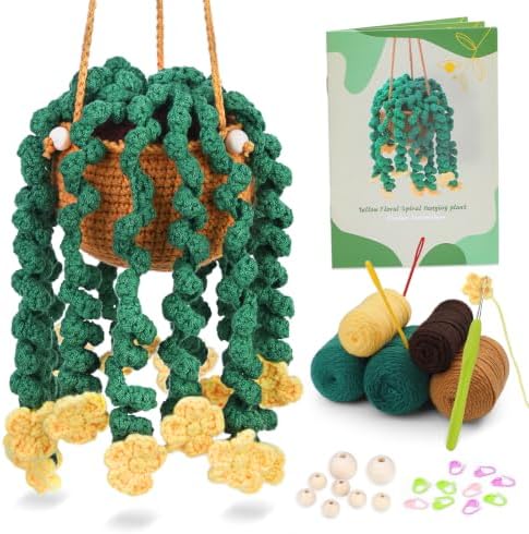 Kogyxe Crochet Kit for Beginners Hanging Potted Plant Crochet Starter Kits by KOGYXE