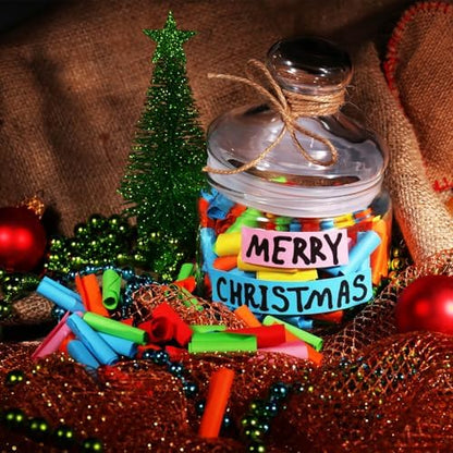MECCANIXITY 80Pcs Message Paper Scrolls 3x6cm Lucky Wishing Dark Green - Image 5