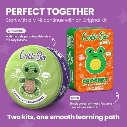 Cookie Box Crochet Kit for Beginners, Turtle Hugo - Image 4