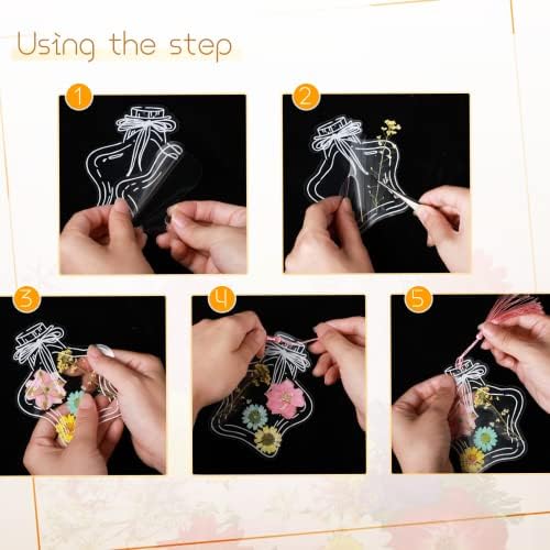 Taobary 91 Pcs DIY Dried Flowers Bookmarks Transparent, Classic Color - Image 2