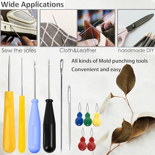 11 Pcs Candle Needle Kit,Wick Inserting Tool Molds Punch Needle with Hook Eye,Large-Eye Candle Wicking Needle(2 Style) - Image 7