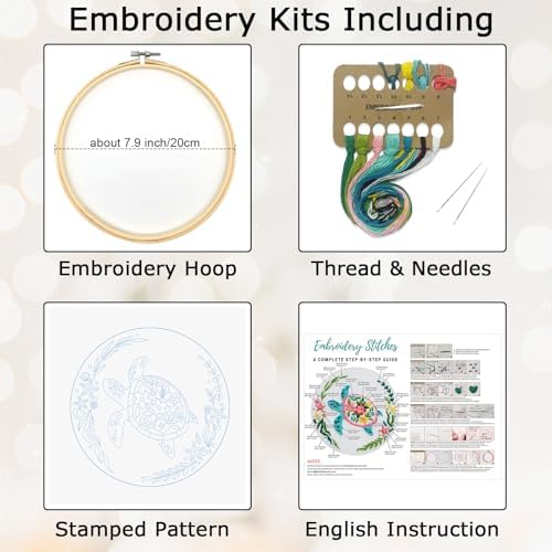 Louise Maelys Sea Turtle Embroidery Kit for Beginners - Image 2