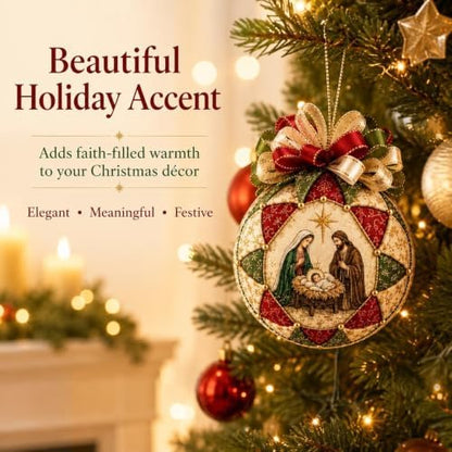 Christmas Nativity Patchwork Ornament DIY Kit, Handmade Quilted Fabric - Image 5