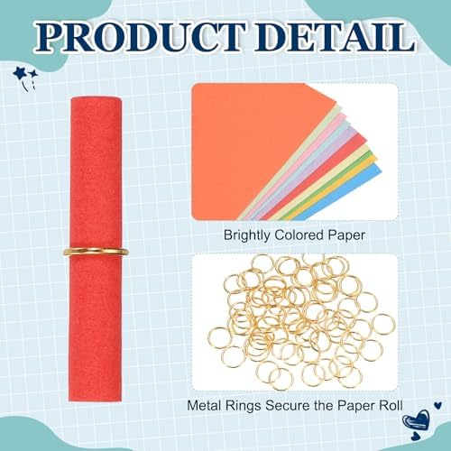 MECCANIXITY 120Pcs Message Paper Scrolls 3x6cm Lucky Wishing Red - Image 3