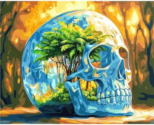 Paint by Numbers Kit for Adults, Fantasy Skull DIY Painting Kit, 16x20 Inch by CytheronDIYKit