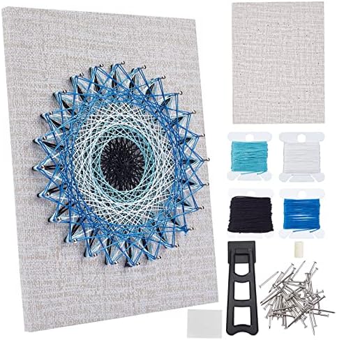 WEBEEDY DIY 3D String Art Kit for Adults Beginners, Evil Eye Craft Kit, Include All Necessary Accessories and Frame, Christmas Home Wall Decorations Unique Gift by WEBEEDY
