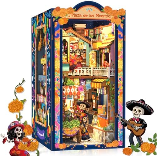 CUTEBEE Book Nook Kit - DIY Miniature House 3D Wooden Puzzle for Adults by CUTEBEE