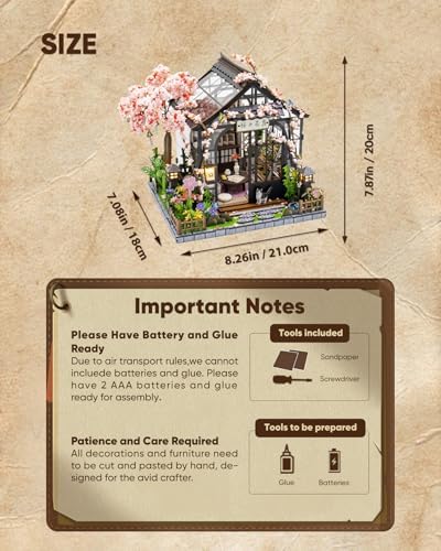 DIY Miniature House Kit Dollhouse Kit for Adults Japanese Greenhouse - Image 6