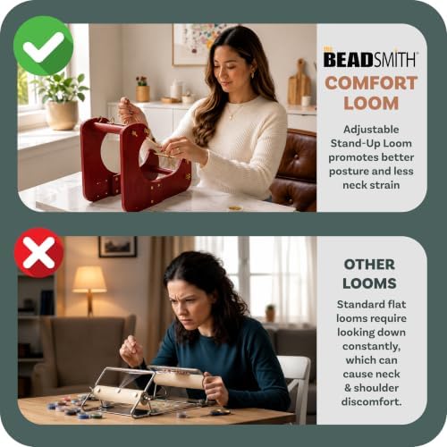 The Beadsmith Original ComfortLoom, Adjustable Standing Bead Loom - Image 3