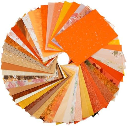 50 Sheets Orange Scrapbook Paper Textured Mesh Fabric Assorted by Unknown