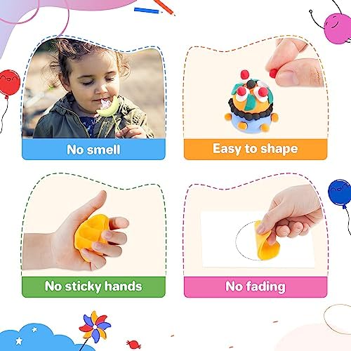Aestd-ST Air Dry Clay 102 Colors, Modeling Clay for Kids, DIY Magic Clay - Image 3