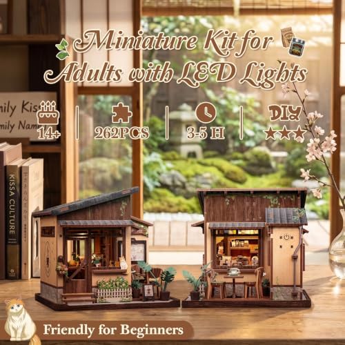 Fsolis Japanese Miniature House - DIY Book Nook Kit - Image 4