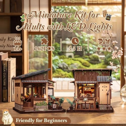 Fsolis Japanese Miniature House - DIY Book Nook Kit - Image 4
