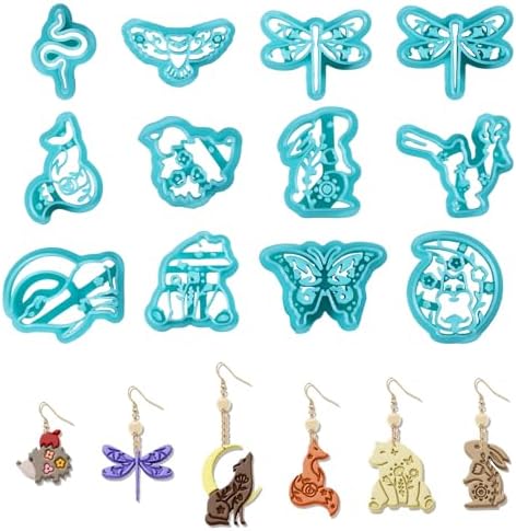 ORIGACH 12 Pcs Forest Animals Polymer Clay Cutters Set by ORIGACH