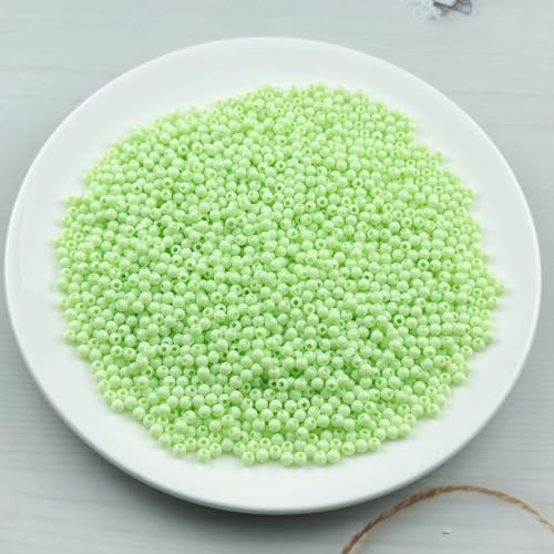 2000pcs Acrylic Round Beads for Crafts 4mm Resin Candy Color Spacer Beads with Hole for Jewelry Making Sewing Crafts Decoration Necklaces Bracelets Earrings Supplies(Light Green) - Image 2