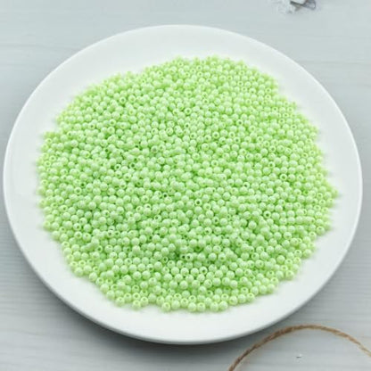 2000pcs Acrylic Round Beads for Crafts 4mm Resin Candy Color Spacer Beads with Hole for Jewelry Making Sewing Crafts Decoration Necklaces Bracelets Earrings Supplies(Light Green) - Image 2