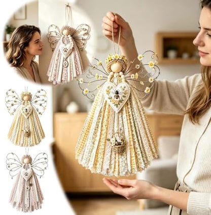 Angel Fabric Hanging DIY Kit, Macrame Wall Weaving Craft - Image 6