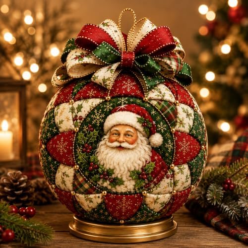 Christmas Classics Patchwork Ornament DIY Kit, Holiday Decorations，Santa by Unknown