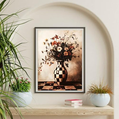 Vintage Floral Dark Paint by Numbers Kit for Adults Canvas, Frameworkless - Image 5
