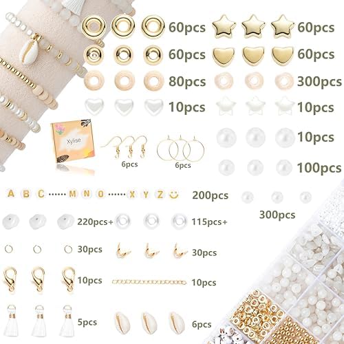 Xylise Jewelry Making Supplies Kit Natural Stone Beads for Irregular Natural Stone with for DIY Craft Bracelet Necklace Earrings for Adults (White Jade) - Image 2