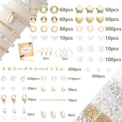 Xylise Jewelry Making Supplies Kit Natural Stone Beads for Irregular Natural Stone with for DIY Craft Bracelet Necklace Earrings for Adults (White Jade) - Image 2